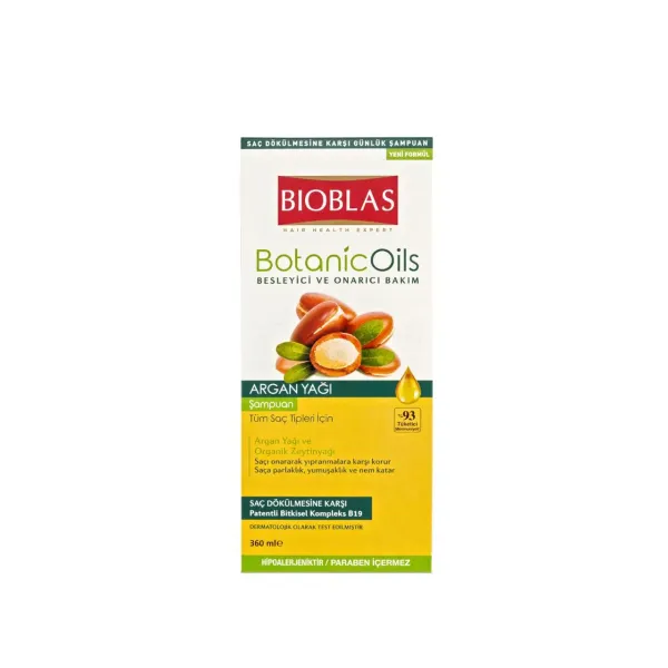 Bioblas Argan Shampoo 360 ml – turecki szampon z olejem arganowym